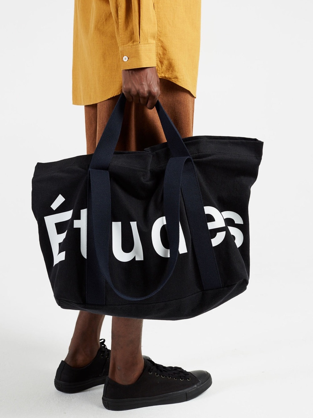 Études Studio August Weekend Bag Black Logo Canvas Duffel Travel Tote